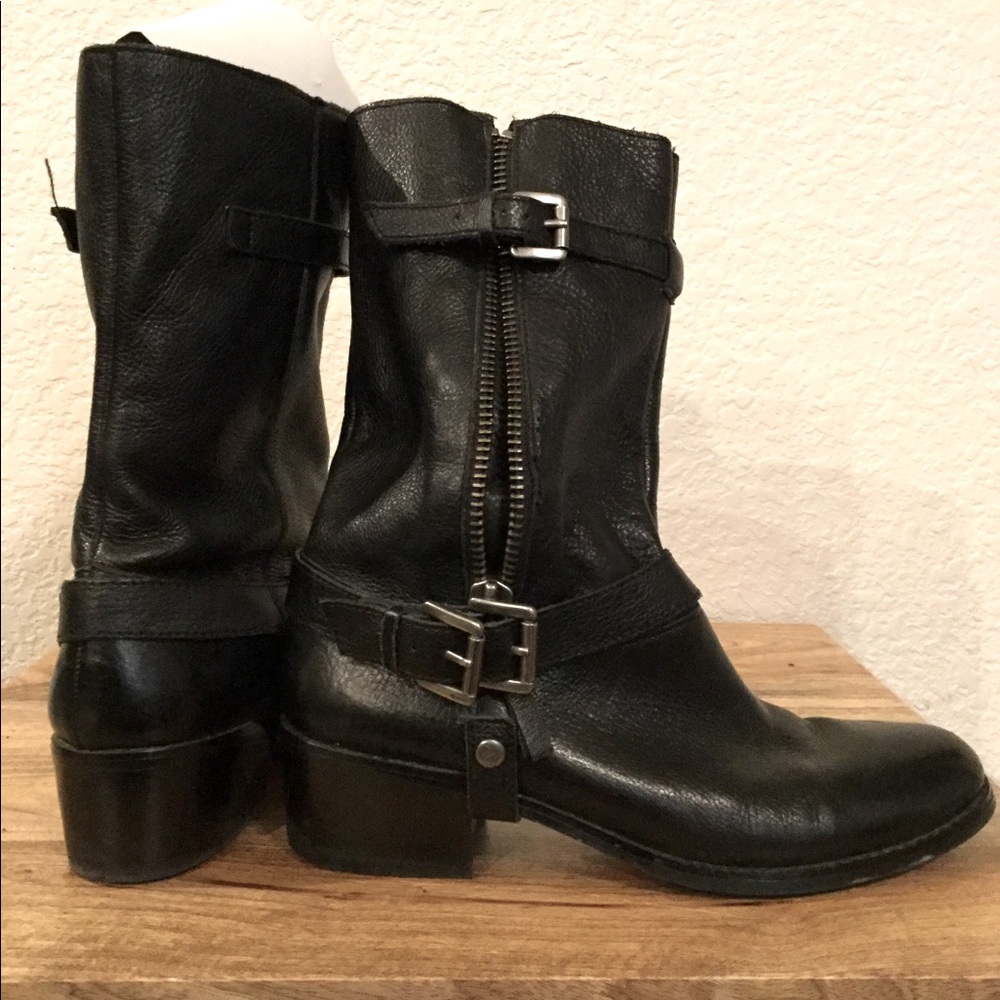 Nine West leather strappy boots